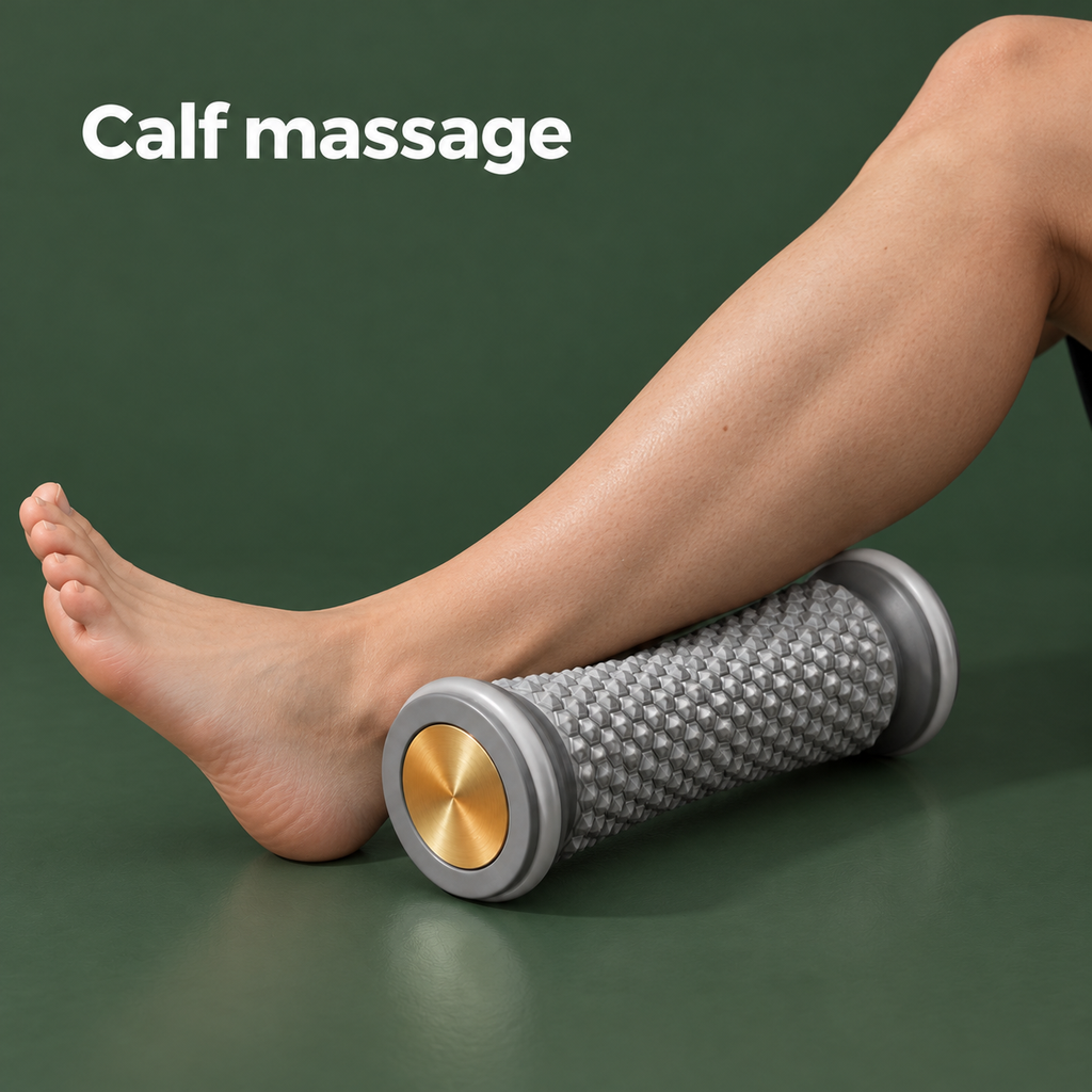 Naprelle massage roller supporting the calf