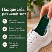 Cuatro pasos para colocar las plantillas Naprelle en un zapato deportivo