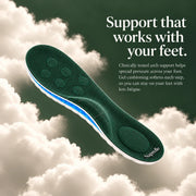 Naprelle arch-support technology with cushioning and soft clouds