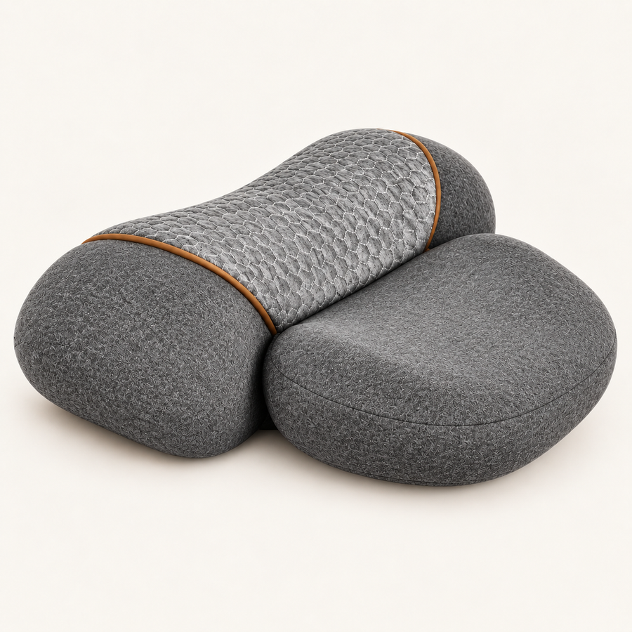 MamaEase’s contoured gray head and neck support.