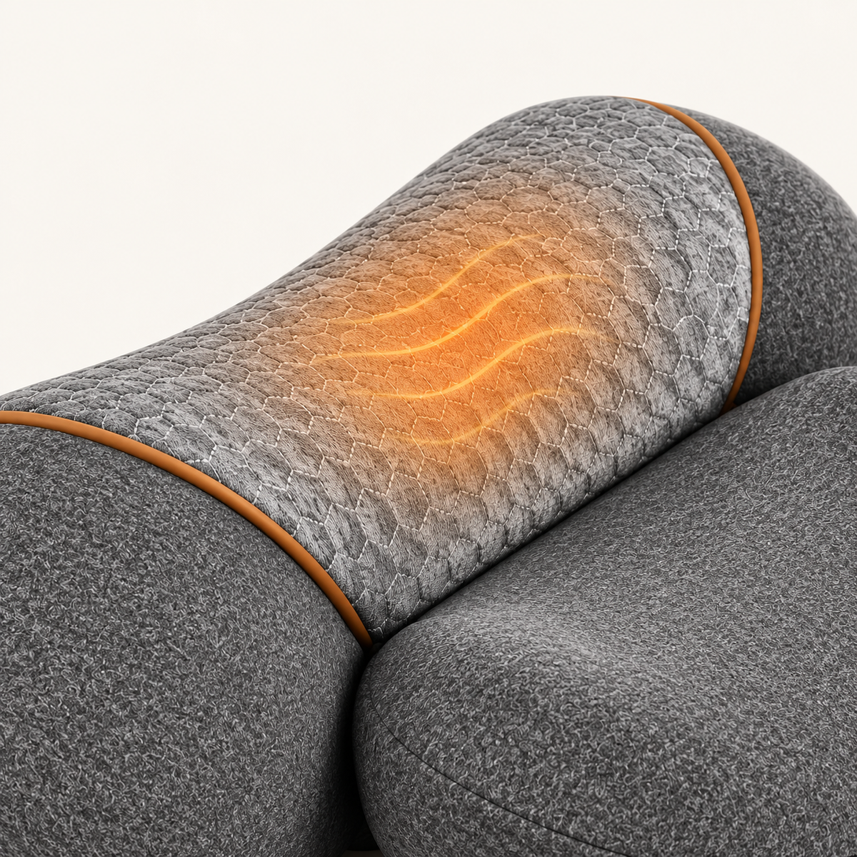MamaEase’s gray neck-contact panel with an amber overlay illustrating warmth.